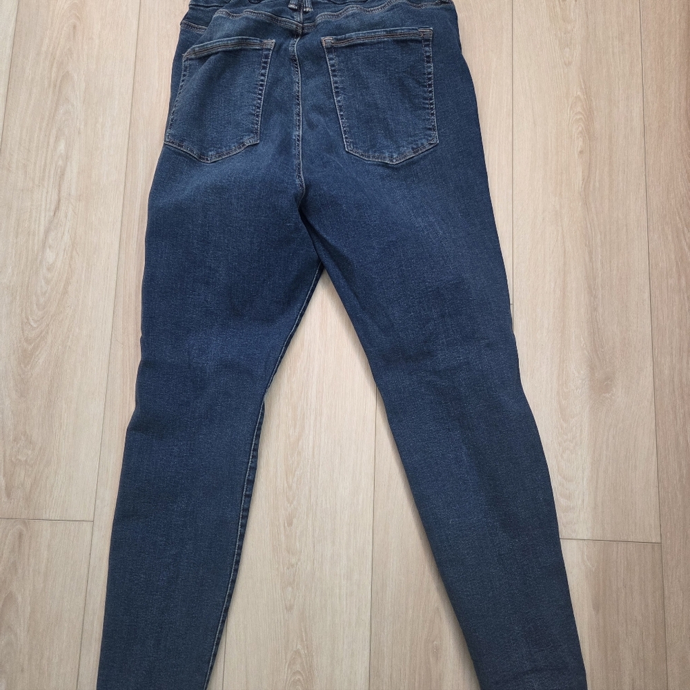 Good American Good Legs Skinny Jeans Blue004 Plus Size 15 Mid-Rise - Picture 3 of 5